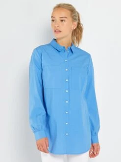 Camisa Recta De Popelina - CONÓCELA -TrendyModa Ventas camisa recta de popelina conocela aeb05 1 frb4