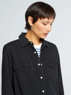 Camisa Vaquera - NEGRO_DENI -TrendyModa Ventas camisa vaquera negrodeni aii52 1 frb3