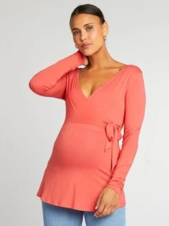 Camiseta Con Cuello Cruzado - CANGREJO ROJO