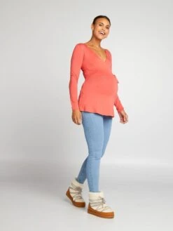 Camiseta Con Cuello Cruzado - CANGREJO ROJO -TrendyModa Ventas camiseta con cuello cruzado cangrejo rojo ala71 4 frb4