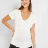 Camiseta De Canalé Premamá - Blanco -TrendyModa Ventas camiseta de canale premama blanco zo392 6 frb1