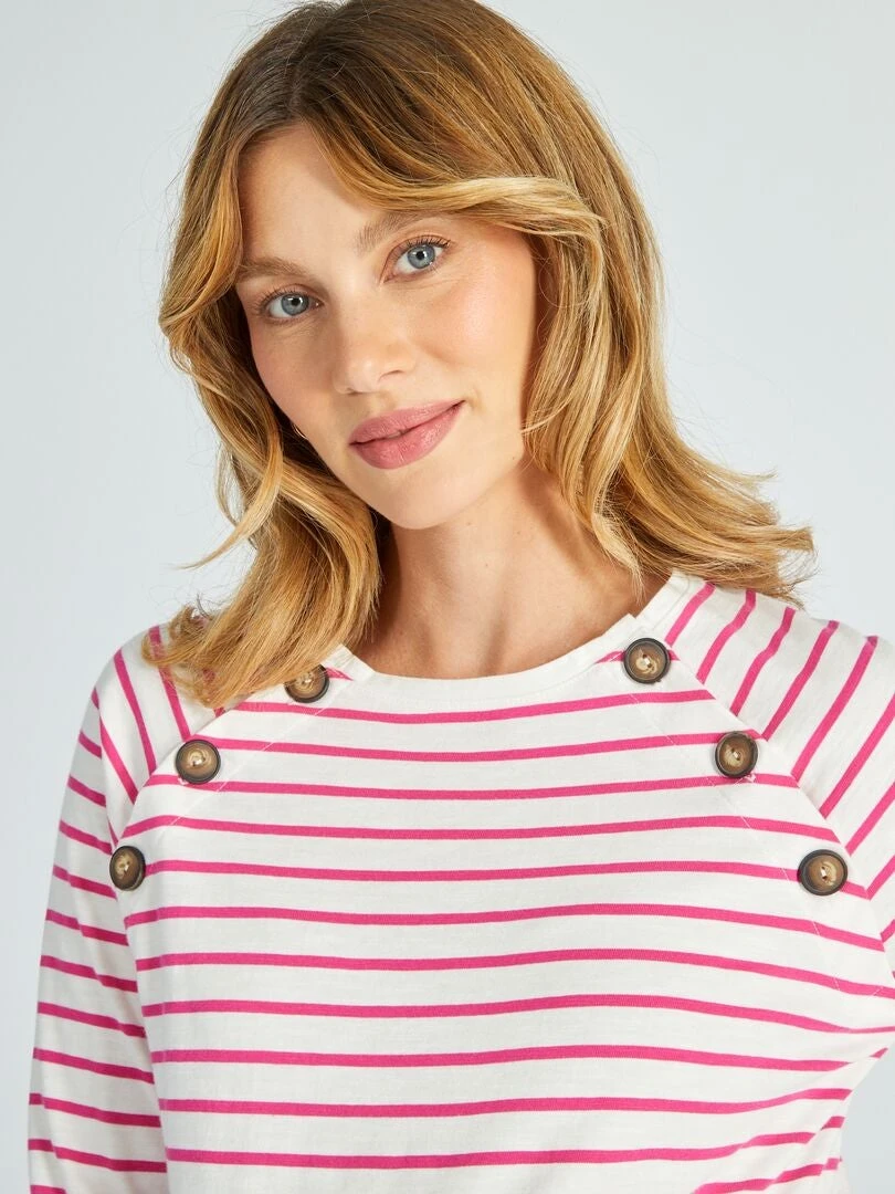 Camiseta De Lactancia A Rayas - RAYAS 5 Camiseta De Lactancia A Rayas - RAYAS - Imagen 3