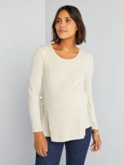 Camiseta De Lactancia - BEIGE