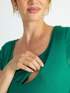 Camiseta De Lactancia - VERDE -TrendyModa Ventas camiseta de lactancia verde zm404 4 frb2