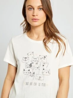 Camiseta De Punto - BLANCO -TrendyModa Ventas camiseta de punto blanco zn736 1 frb3