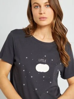 Camiseta De Punto - NEGRO -TrendyModa Ventas camiseta de punto negro zn736 2 frb4