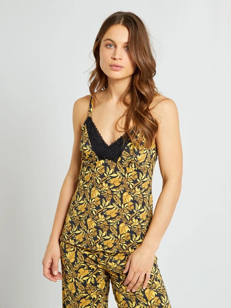 Camiseta De Tirantes De Pijama - BEIGE 6 Camiseta De Tirantes De Pijama - BEIGE - Imagen 4