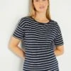 Camiseta Premamá De Estilo Marinero - AZUL -TrendyModa Ventas camiseta premama de estilo marinero azul aho45 1 frb1