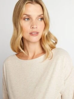 Camiseta Premamá De Material De Jersey - BEIGE -TrendyModa Ventas camiseta premama de material de jersey beige ala76 2 frb4