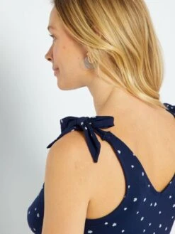 Camiseta Premamá De Tirantes Con Estampado - AZUL -TrendyModa Ventas camiseta premama de tirantes con estampado azul zr335 2 frb5