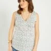 Camiseta Premamá De Tirantes Con Estampado - BLANCO -TrendyModa Ventas camiseta premama de tirantes con estampado blanco zr335 7 frb1
