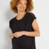 Camiseta Premamá - Negro -TrendyModa Ventas camiseta premama negro zo390 2 frb1