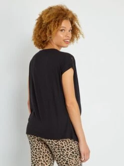 Camiseta Premamá - Negro -TrendyModa Ventas camiseta premama negro zo390 2 frb4