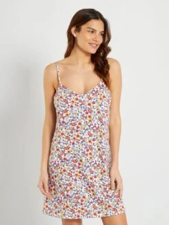 Camisón Con Estampado De Fantasía - BEIGE -TrendyModa Ventas camison con estampado de fantasia beige ala63 1 frb3