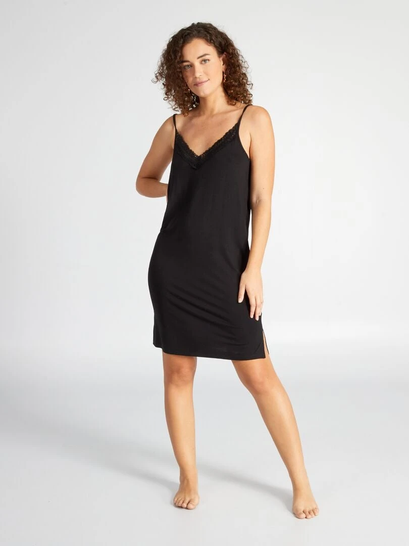 Camisón De Encaje - Negro 3 Camisón De Encaje - Negro