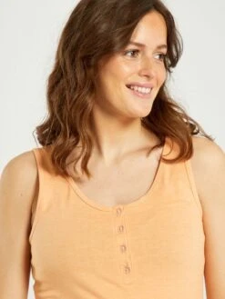 Camisón De Punto Premamá - Naranja -TrendyModa Ventas camison de punto premama naranja ajl24 1 frb5