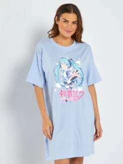 Camisón Oversize 'Hatsune Miku' - NEGRO -TrendyModa Ventas camison oversize hatsune miku negro ahr46 1 frb3