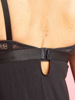 Camisón Vaporoso Posoperatorio De Encaje - Negro -TrendyModa Ventas camison vaporoso posoperatorio de encaje negro anu55 1 frb4