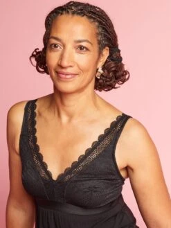 Camisón Vaporoso Posoperatorio De Encaje - Negro -TrendyModa Ventas camison vaporoso posoperatorio de encaje negro anu55 1 frb6