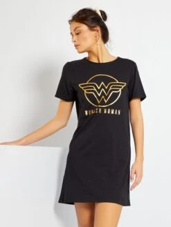 Camisón 'Wonder Woman' - Negro