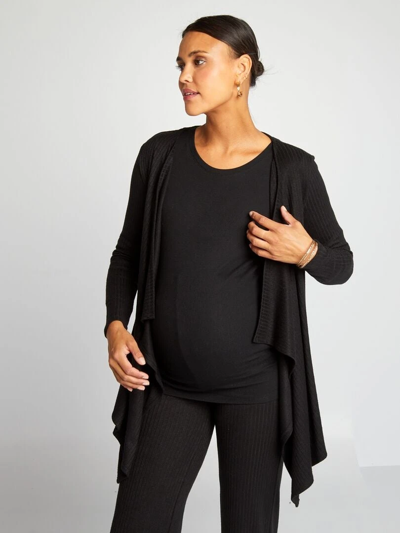 Chaqueta De Premamá Y Lactancia - Negro 4 Chaqueta De Premamá Y Lactancia - Negro - Imagen 2
