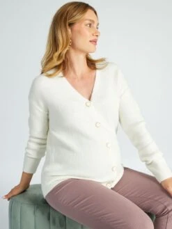 Chaqueta De Punto - Blanco