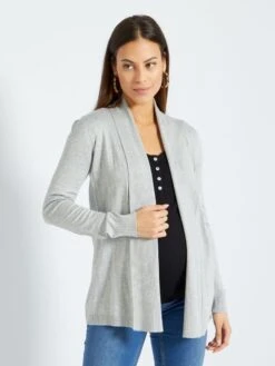 Chaqueta De Punto Premamá - GRIS