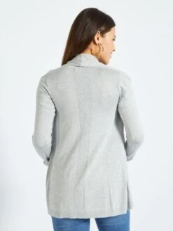 Chaqueta De Punto Premamá - GRIS -TrendyModa Ventas chaqueta de punto premama gris zm238 1 frb3
