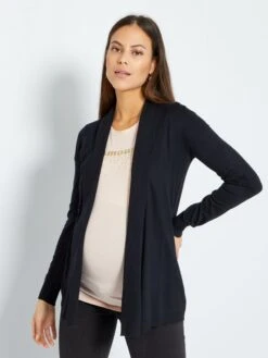 Chaqueta De Punto Premamá - Negro 9 Chaqueta De Punto Premamá - Negro -TrendyModa Ventas chaqueta de punto premama negro zm238 2 frb3
