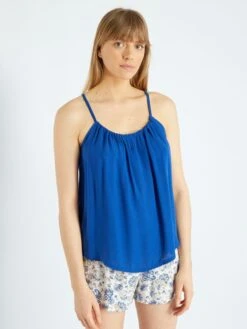 Conjunto De Pijama - 2 Piezas - Azul/blanco -TrendyModa Ventas conjunto de pijama 2 piezas azulblanco ala65 2 frb3