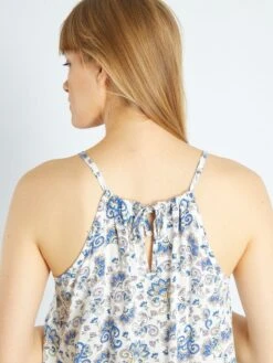 Conjunto De Pijama - 2 Piezas - Blanco/azul -TrendyModa Ventas conjunto de pijama 2 piezas blancoazul ala65 1 frb4