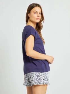 Conjunto De Pijama Corto - 2 Piezas - Azul Marino 7 Conjunto De Pijama Corto - 2 Piezas - Azul Marino -TrendyModa Ventas conjunto de pijama corto 2 piezas azul marino zt085 1 frb2