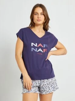 Conjunto De Pijama Corto - 2 Piezas - Azul Marino 8 Conjunto De Pijama Corto - 2 Piezas - Azul Marino -TrendyModa Ventas conjunto de pijama corto 2 piezas azul marino zt085 1 frb3