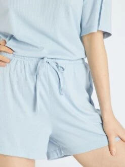 Conjunto De Pijama Corto - 2 Piezas - AZUL 11 Conjunto De Pijama Corto - 2 Piezas - AZUL -TrendyModa Ventas conjunto de pijama corto 2 piezas azul zr669 1 frb5