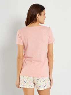 Conjunto De Pijama Corto - 2 Piezas - Naranja -TrendyModa Ventas conjunto de pijama corto 2 piezas naranja ala69 3 frb3