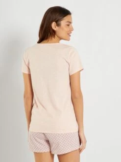 Conjunto De Pijama Corto - 2 Piezas - Rosa -TrendyModa Ventas conjunto de pijama corto 2 piezas rosa ala69 4 frb3