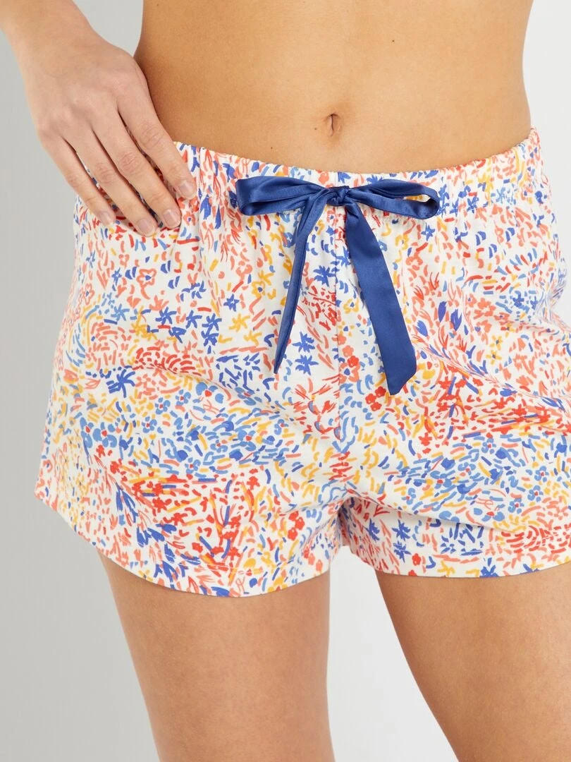 Conjunto De Pijama Corto Estampado - 2 Piezas - Azul 7 Conjunto De Pijama Corto Estampado - 2 Piezas - Azul - Imagen 5