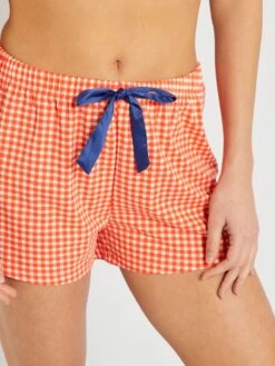 Conjunto De Pijama Corto Estampado - 2 Piezas - Naranja -TrendyModa Ventas conjunto de pijama corto estampado 2 piezas naranja ala57 3 frb4