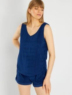 Conjunto De Pijama Corto Liso - 2 Piezas - Azul Marino 8 Conjunto De Pijama Corto Liso - 2 Piezas - Azul Marino -TrendyModa Ventas conjunto de pijama corto liso 2 piezas azul marino alb07 1 frb3