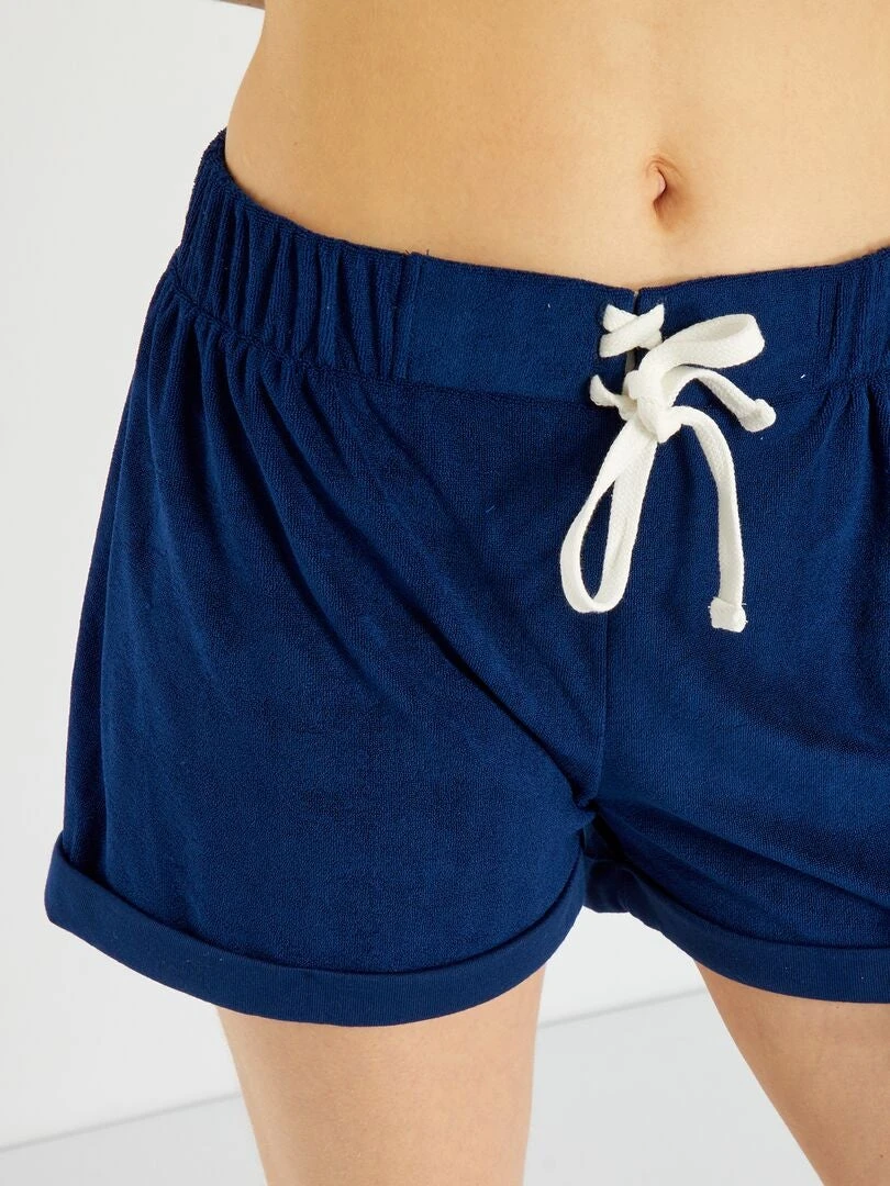 Conjunto De Pijama Corto Liso - 2 Piezas - Azul Marino 6 Conjunto De Pijama Corto Liso - 2 Piezas - Azul Marino - Imagen 4