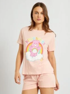 Conjunto De Pijama Corto 'Osos Amorosos' - 2 Piezas - Rosa -TrendyModa Ventas conjunto de pijama corto osos amorosos 2 piezas rosa zs752 1 frb3