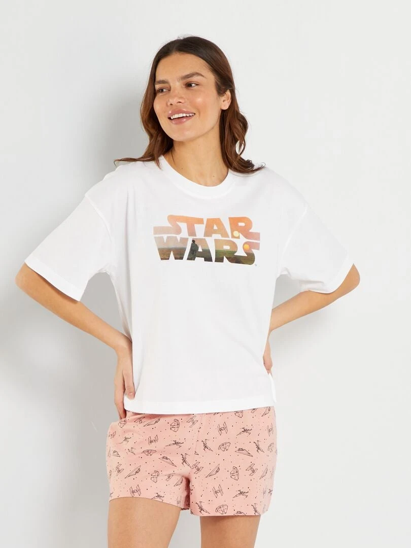 Conjunto De Pijama Corto 'Star Wars' - 2 Piezas - BLANCO 6 Conjunto De Pijama Corto 'Star Wars' - 2 Piezas - BLANCO - Imagen 4