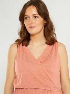 Conjunto De Pijama De Premamá - 2 Piezas - BEIGE -TrendyModa Ventas conjunto de pijama de premama 2 piezas beige ajl36 2 frb6