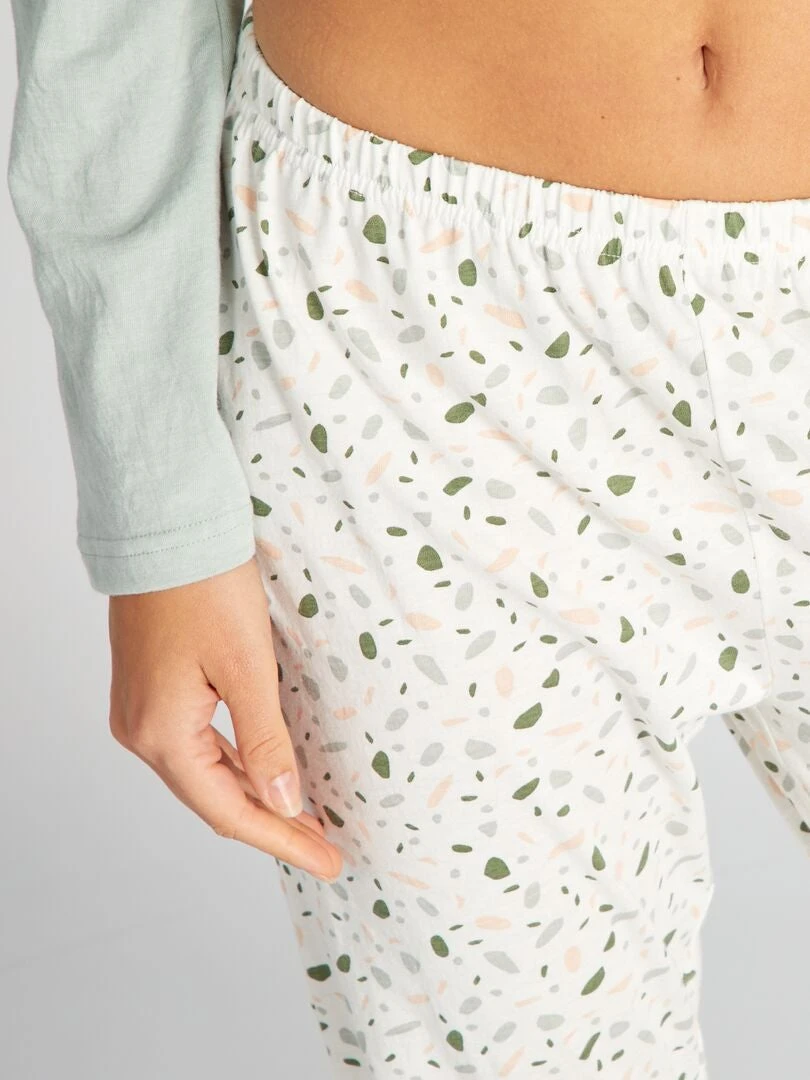 Conjunto De Pijama De Punto 'dodo' - 2 piezas - Verde/blanco 7 Conjunto De Pijama De Punto 'dodo' - 2 piezas - Verde/blanco - Imagen 5