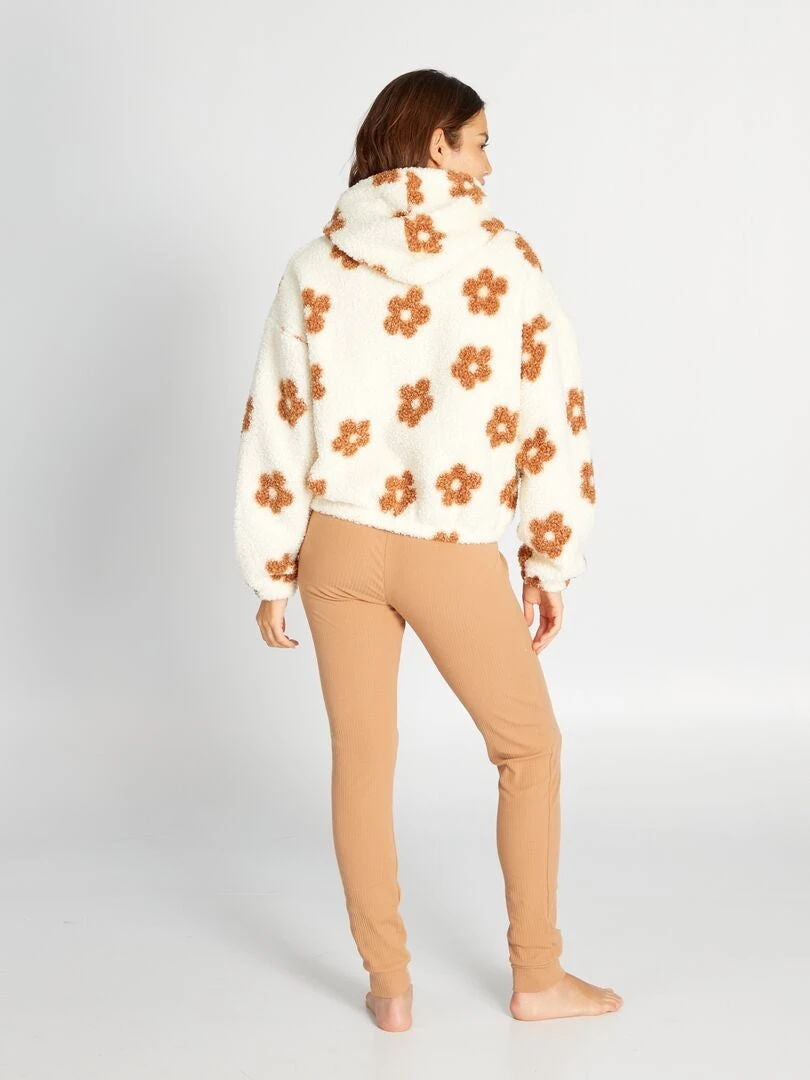 Conjunto De Pijama Jersey Con Capucha + Pantalón - 2 piezas - BLANCO 3 Conjunto De Pijama Jersey Con Capucha + Pantalón - 2 piezas - BLANCO - Imagen 2