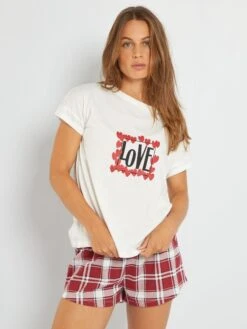 Conjunto De Pijama 'Love' - Gris -TrendyModa Ventas conjunto de pijama love gris zo120 1 frb4