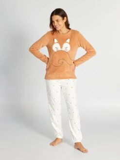 Conjunto De Pijama Polar - 2 piezas - ARDILLA