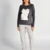 Conjunto De Pijama Polar - 2 piezas - GATO -TrendyModa Ventas conjunto de pijama polar 2piezas gato anp14 1 frb1