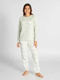 Conjunto De Pijama Polar - 2 piezas - SUEÑO -TrendyModa Ventas conjunto de pijama polar 2piezas sueno anp14 2 frb3