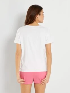 Conjunto De Pijama 'Wonder Woman' - 2 Piezas - Blanco/rosa -TrendyModa Ventas conjunto de pijama wonder woman 2 piezas blancorosa acp20 1 frb2